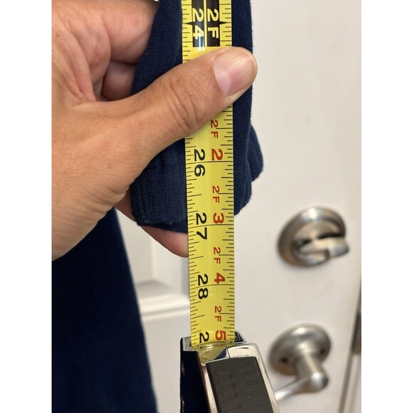 EILEEN FISHER Organic Cotton Duster Cardigan Open Front Blue XS pockets - Picture 10 of 10